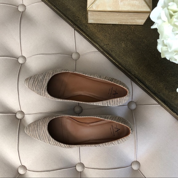 Aquatalia Shoes - Aquatalia Pasha Low Block Heels in Beige Phoebe Striped Leather 8